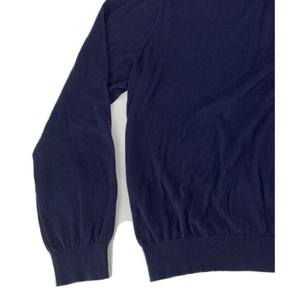 Men's Polo by Ralph Lauren Long Sleeve V-Neck Sweater Blue XL 100% Pima Cotton - Picture 7 of 9